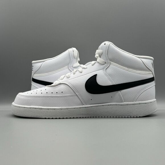 Nike Court Vision Mid NN Size 8 White Black DN3577-101 Sneakers Sportswear - Picture 6 of 11